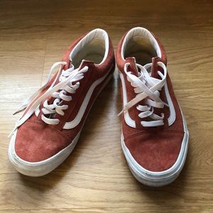 Coral suede Vans size 9